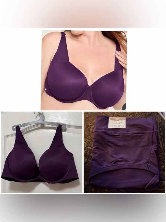 Cacique Other - Lane Bryant Cacique Balconette bra SZ 40D purple /matching panty 
🎉PRICE FIRM🎉